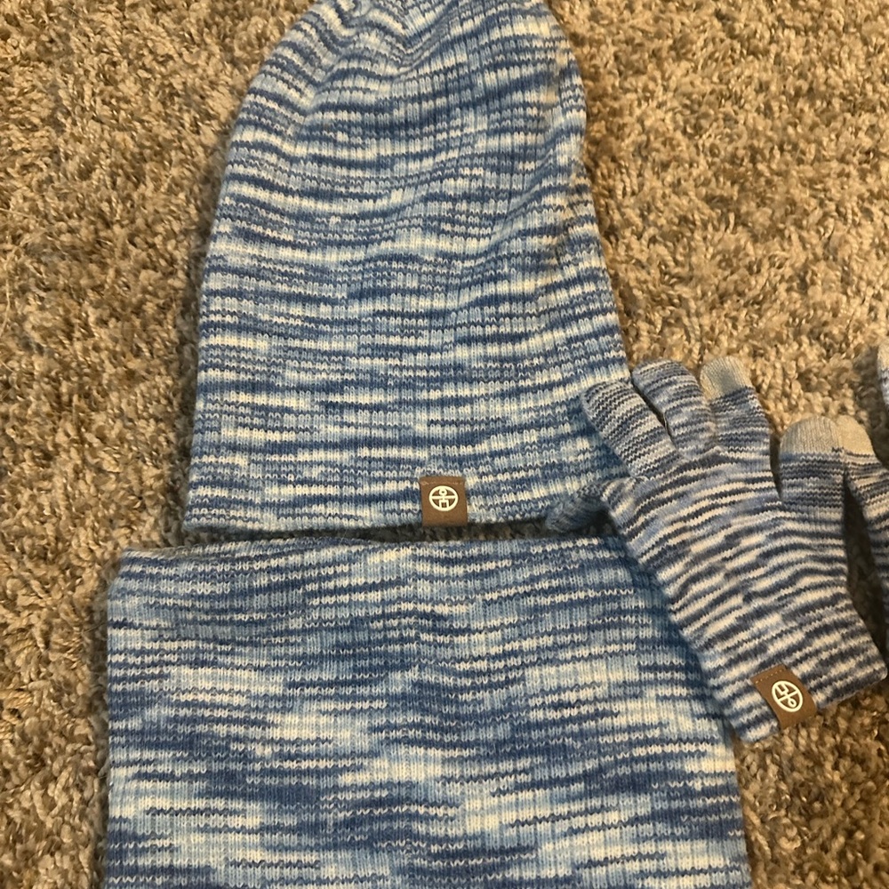 Lifup Winter Thermal Knitted Hat Gloves and Scarf Fleece Lining Kids Set